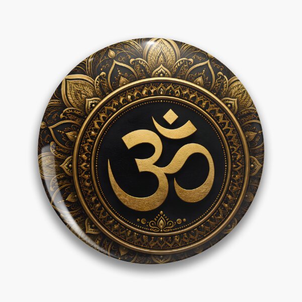 Item preview, Golden Om Sacred Mandala Art designed and sold by hutofdesigns.