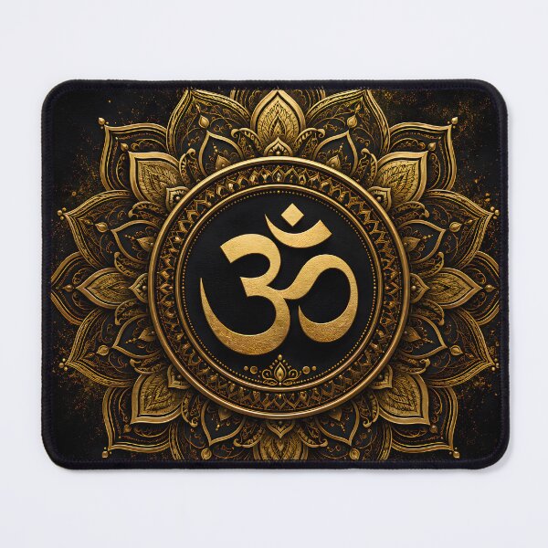 Item preview, Golden Om Sacred Mandala Art designed and sold by hutofdesigns.