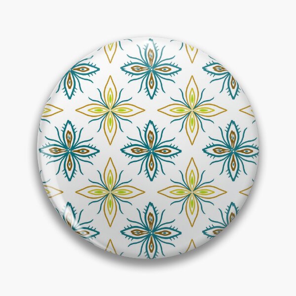 Item preview, Elegant Geometric Floral Seamless Pattern in Teal designed and sold by AjjimaJKM.