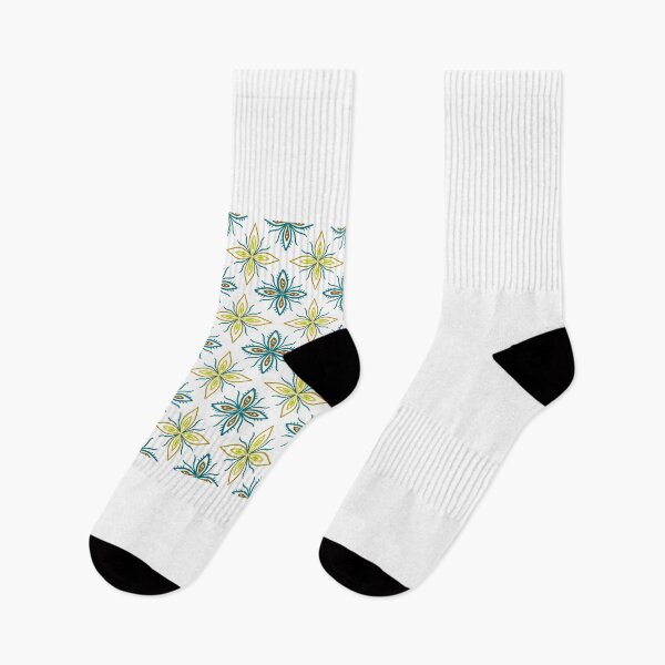 Item preview, Elegant Geometric Floral Seamless Pattern in Teal designed and sold by AjjimaJKM.