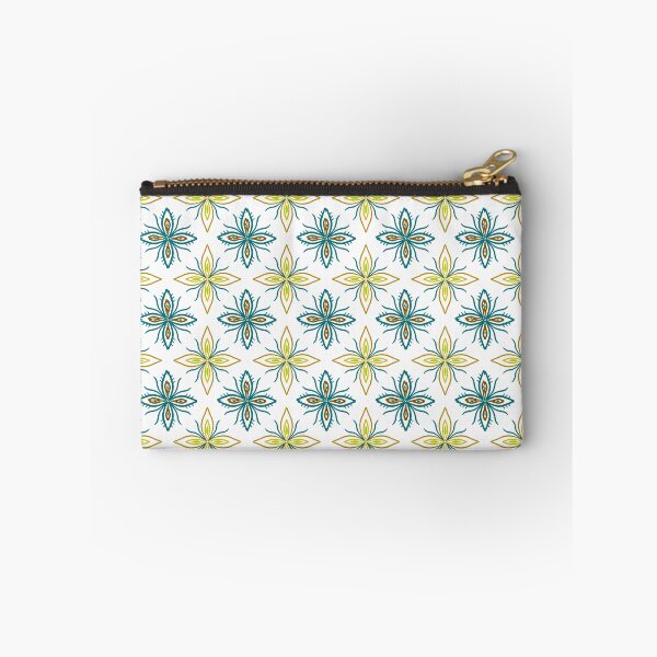 Item preview, Elegant Geometric Floral Seamless Pattern in Teal designed and sold by AjjimaJKM.