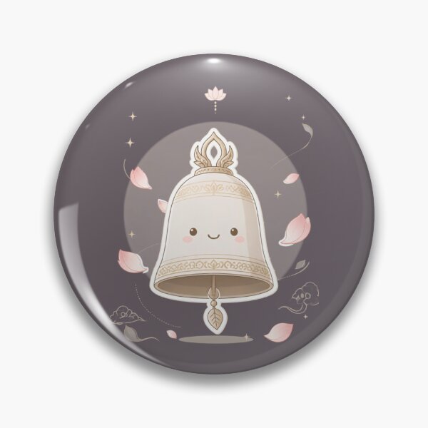 Item preview, Smiling Lotus Bell – Peaceful Pastel Charm Thai Minimal Design designed and sold by CosmicQuietStudio.