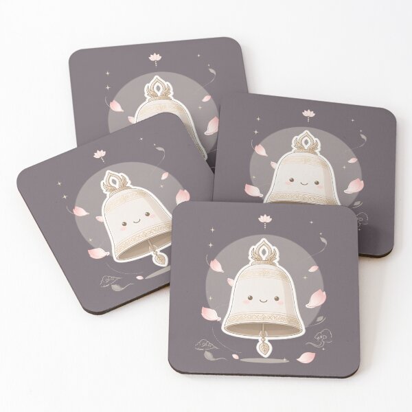 Item preview, Smiling Lotus Bell – Peaceful Pastel Charm Thai Minimal Design designed and sold by CosmicQuietStudio.