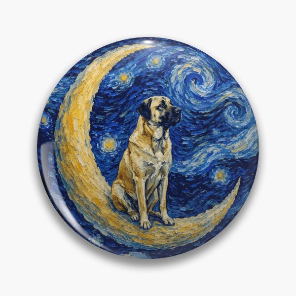 Item preview, Funny Anatolian Shepherd Starry Night Painting Cute Moon Stars Mom Dad Kids designed and sold by FurryHavenPH.