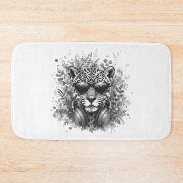 Item preview, Cool Jaguar with headphones designed and sold by Rose Design & Photos.