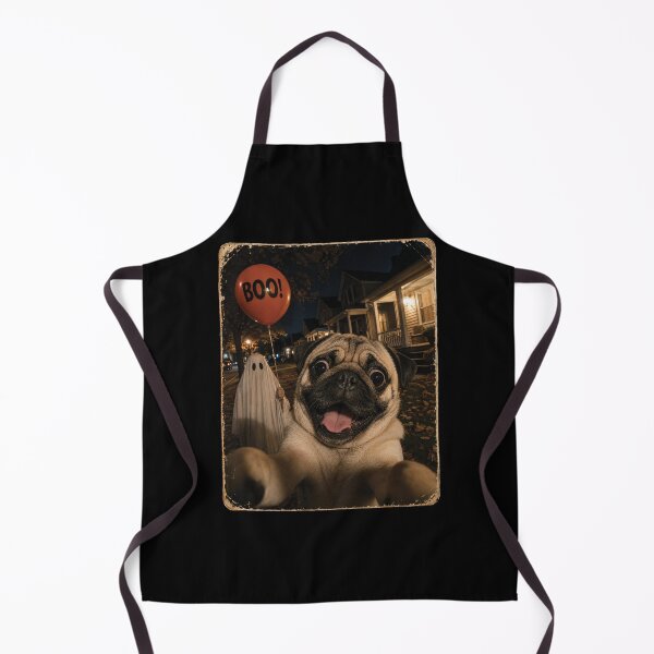Item preview, Funny Pug Halloween Ghost Selfie Boo Dog Meme Graphic designed and sold by Judestudio.