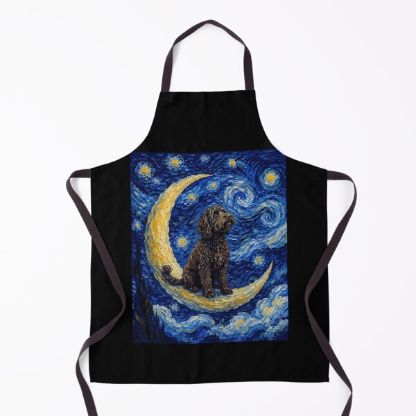 Item preview, Funny Barbet Starry Night Painting Cute Moon Stars Mom Dad Kids designed and sold by FurryHavenPH.