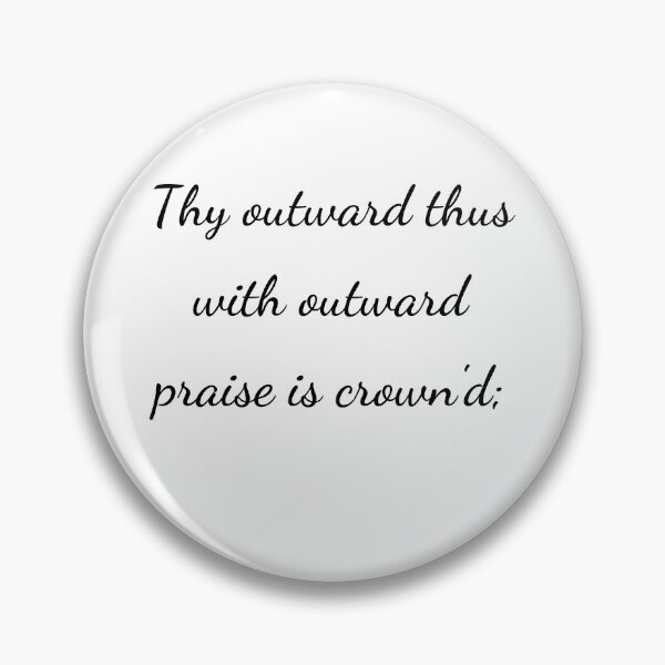 Item preview, “Thy outward thus with outward praise is crown'd;” - handwriting black designed and sold by ariksworld.