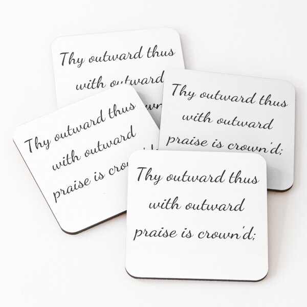 Item preview, “Thy outward thus with outward praise is crown'd;” - handwriting black designed and sold by ariksworld.