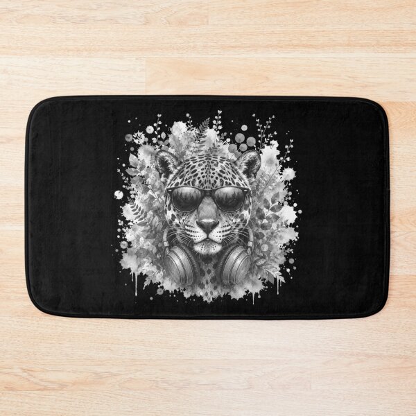 Item preview, Cool Jaguar with headphones designed and sold by Rose Design & Photos.