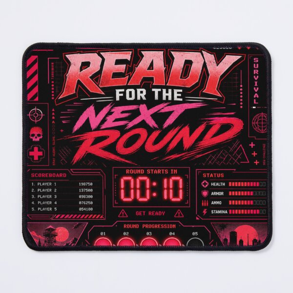 Item preview, Ready for the Next Round | Gaming & Competitive Mindset Typography T-Shirt designed and sold by rushaib.