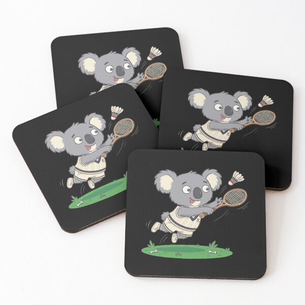 Item preview, Cute koala Badminton player, funny sports design, Sports Gift designed and sold by BobaTeeStore.