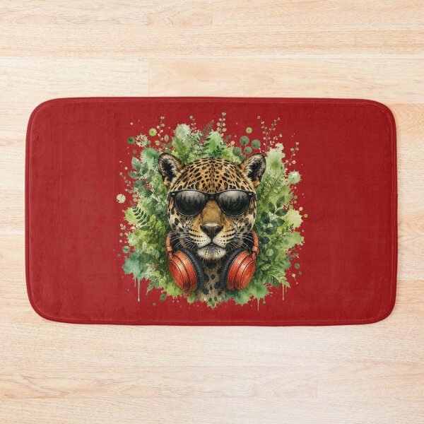 Item preview, Cool Jaguar with headphones designed and sold by Rose Design & Photos.