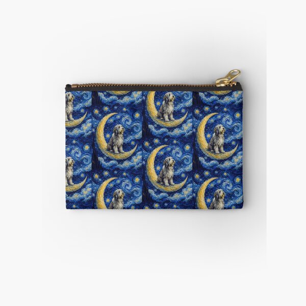 Item preview, Funny Bearded Collie Starry Night Painting Cute Moon Stars Mom Dad Kids designed and sold by FurryHavenPH.