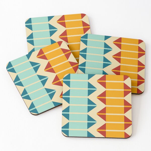 Item preview, Vintage Mid-Century Geometric Abstract Pattern Art designed and sold by Zaya_art.