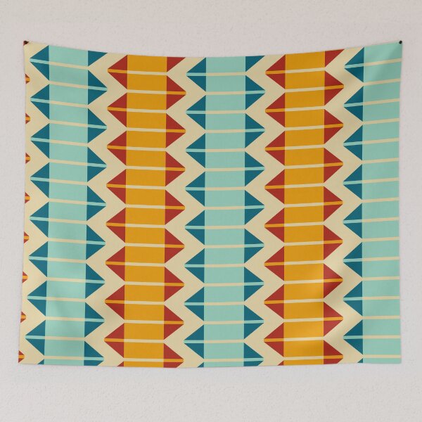 Item preview, Vintage Mid-Century Geometric Abstract Pattern Art designed and sold by Zaya_art.