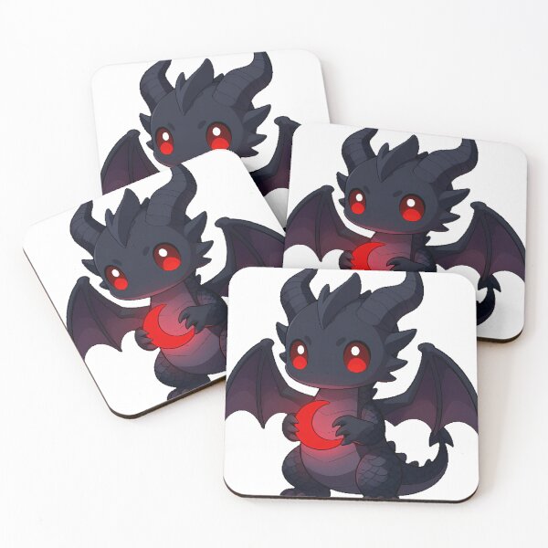 Item preview, Gothic Black Dragon with Blood Moon Charm designed and sold by IllumeInk.
