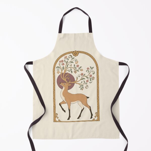 Item preview, Art Nouveau Stag — Blossoming Antlers Vintage Christmas Art designed and sold by Planthem.
