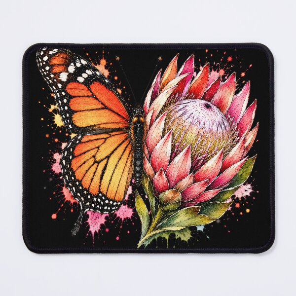 Item preview, Protea Butterfly Watercolor Illustration designed and sold by ColorSplash123.