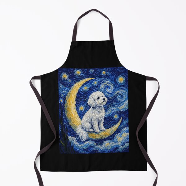 Item preview, Funny Bichon Frise Starry Night Painting Cute Moon Stars Mom Dad Kids designed and sold by FurryHavenPH.
