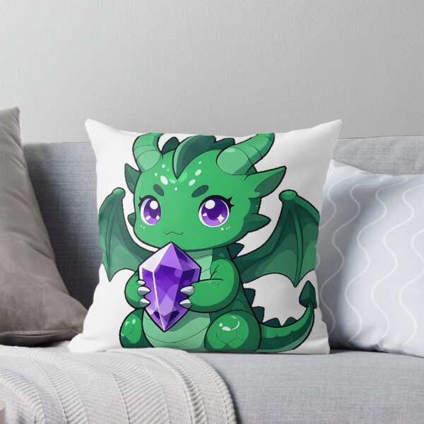 Item preview, Emerald Dragon with Amethyst Crystal designed and sold by IllumeInk.