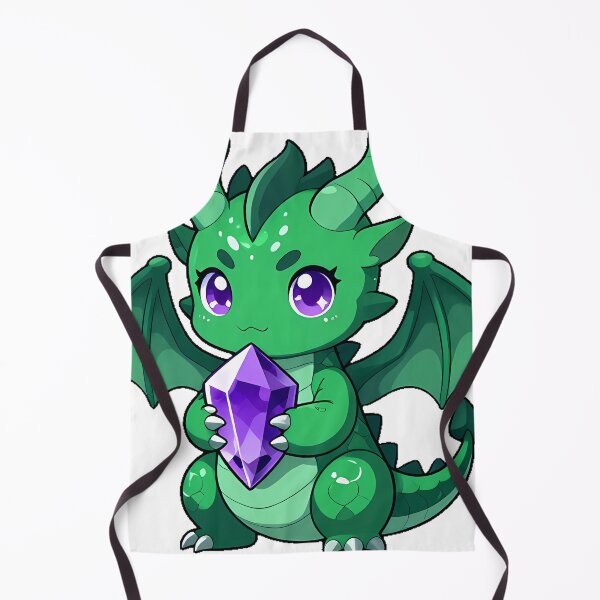Item preview, Emerald Dragon with Amethyst Crystal designed and sold by IllumeInk.