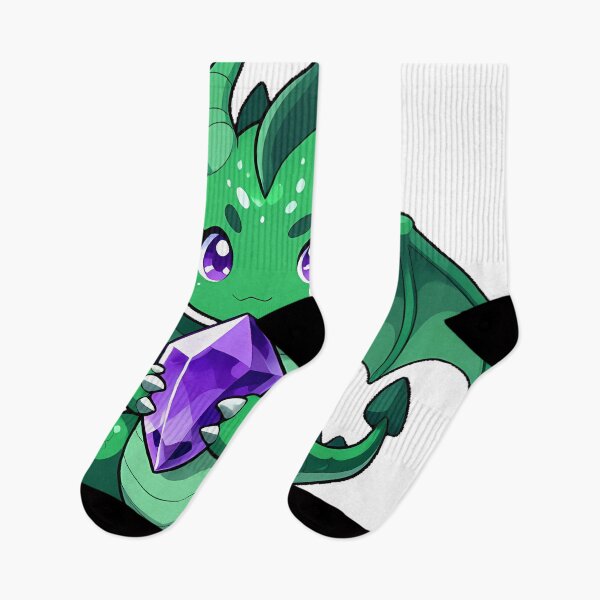 Item preview, Emerald Dragon with Amethyst Crystal designed and sold by IllumeInk.