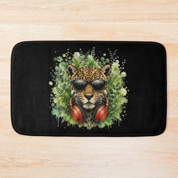 Item preview, Cool Jaguar with headphones designed and sold by Rose Design & Photos.