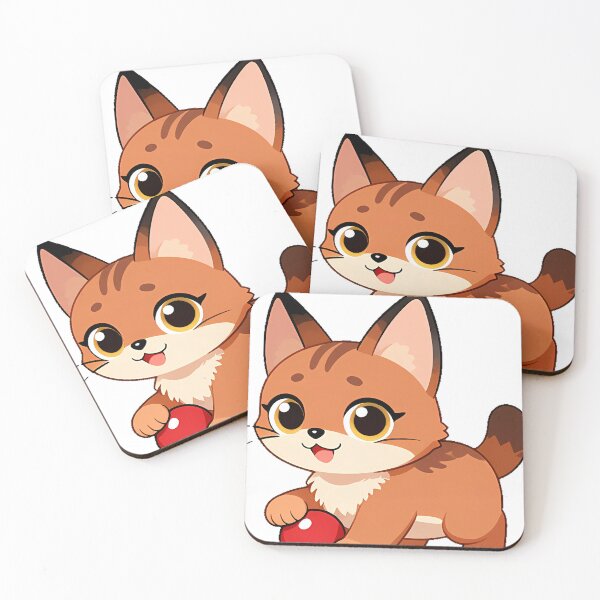 Item preview, Cute Caracal with Red Ball designed and sold by pumsquare.