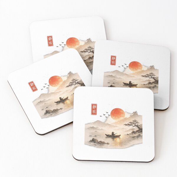 Item preview, Serenity on the Water – Minimalist Japanese Landscape T-Shirt designed and sold by LarkLeaf.