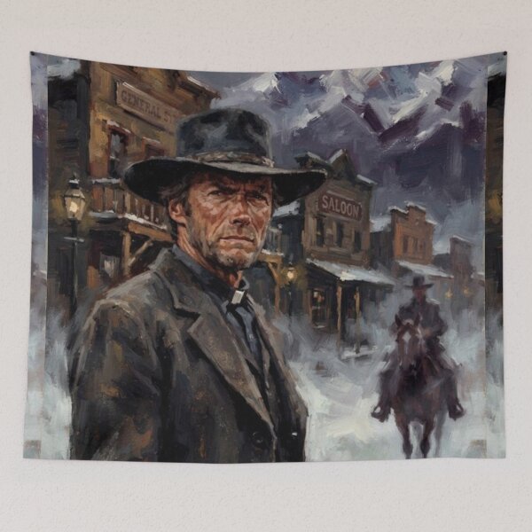 Item preview, Pale Rider Western Drama Fine Art Tribute designed and sold by Art's Diner.