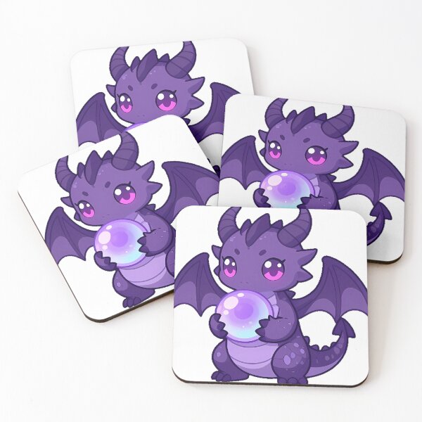Item preview, Violet Dragon with Crystal Ball designed and sold by IllumeInk.
