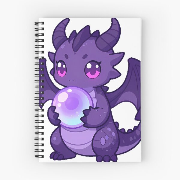 Item preview, Violet Dragon with Crystal Ball designed and sold by IllumeInk.