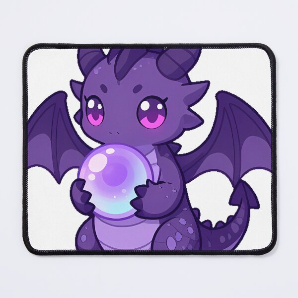Item preview, Violet Dragon with Crystal Ball designed and sold by IllumeInk.