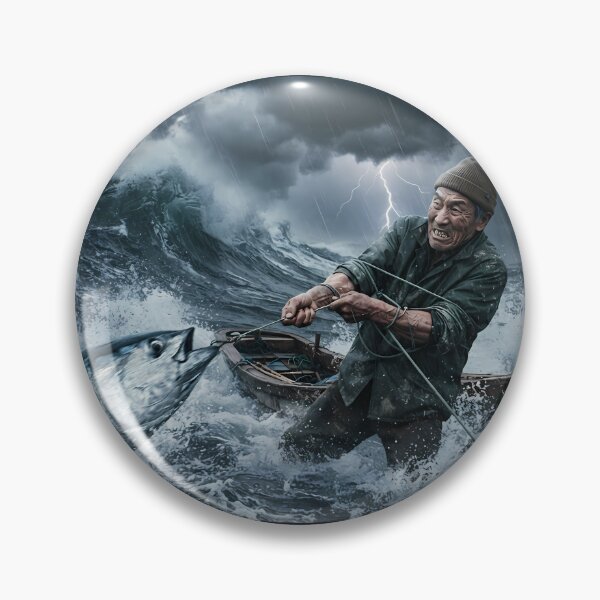 Item preview, The Old Man and the Sea - The Epic Struggle | Cinematic Resilience Art designed and sold by SOOstudio73.