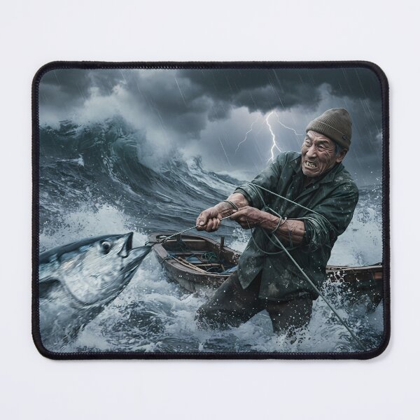 Item preview, The Old Man and the Sea - The Epic Struggle | Cinematic Resilience Art designed and sold by SOOstudio73.