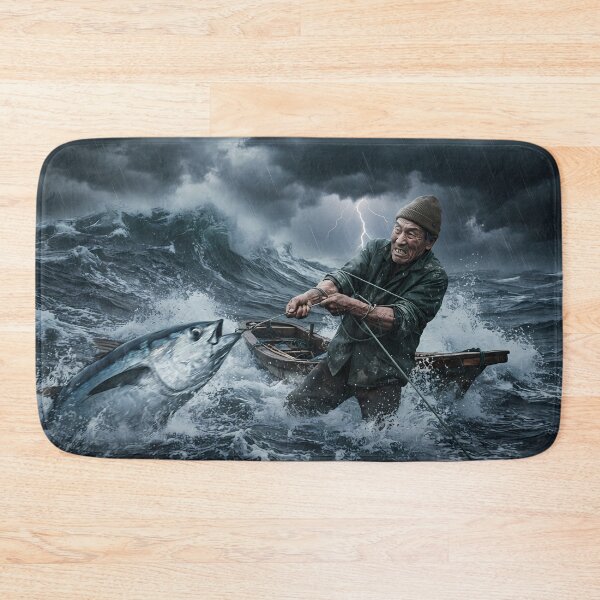 Item preview, The Old Man and the Sea - The Epic Struggle | Cinematic Resilience Art designed and sold by SOOstudio73.
