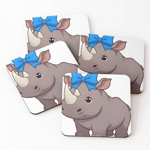 Item preview, Baby Rhino with Blue Bow designed and sold by pumsquare.