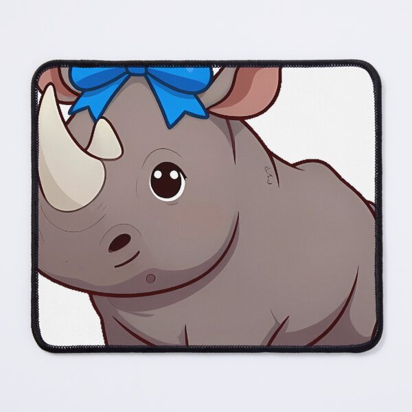 Item preview, Baby Rhino with Blue Bow designed and sold by pumsquare.