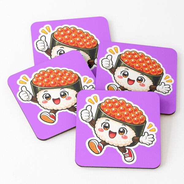 Item preview, Happy Salmon Roe Sushi Sticker designed and sold by OddGarage.