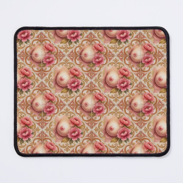 Item preview, Peony Breast Artistic Tile Pattern designed and sold by HappyOops.