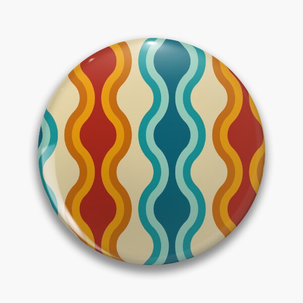 Item preview, Retro 70s Wavy Vintage Geometric Pattern Art designed and sold by Zaya_art.