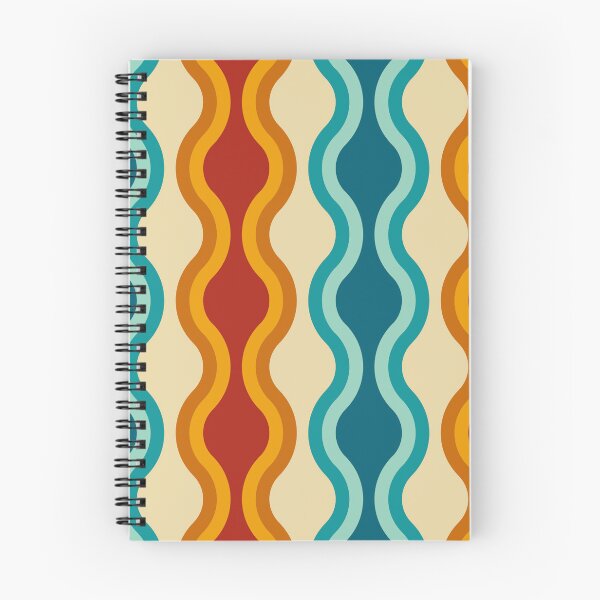Item preview, Retro 70s Wavy Vintage Geometric Pattern Art designed and sold by Zaya_art.