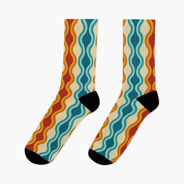 Item preview, Retro 70s Wavy Vintage Geometric Pattern Art designed and sold by Zaya_art.
