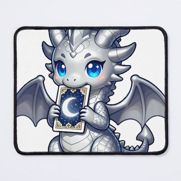 Item preview, Silver Dragon with Tarot Card designed and sold by IllumeInk.