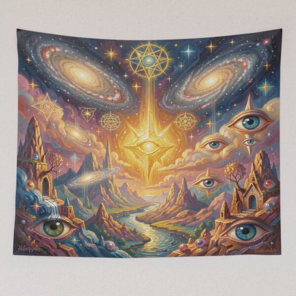 Artikelvorschau, Psychedelic Cosmic Dreamscape Portrait entworfen und verkauft von FotoworldEdel.