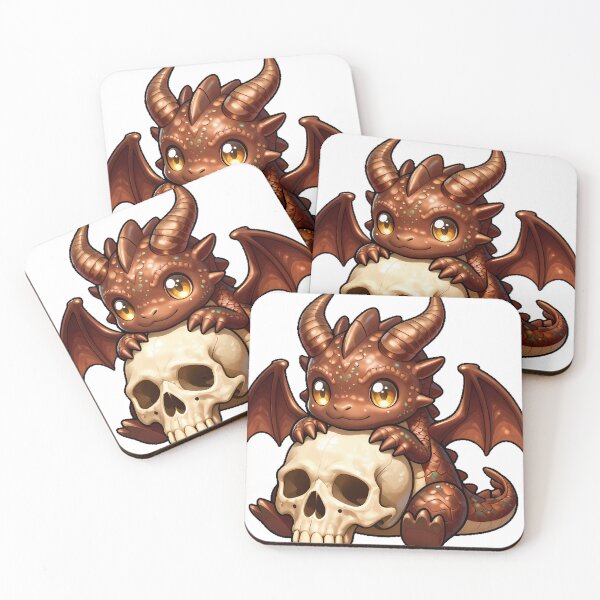 Item preview, Bronze Dragon Resting on Skull designed and sold by IllumeInk.