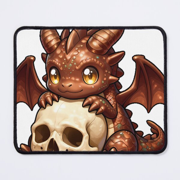 Item preview, Bronze Dragon Resting on Skull designed and sold by IllumeInk.