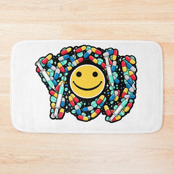 Item preview, Addicted To You Smiley Face Pills Pop Art Sticker designed and sold by Lin-B-Designs.