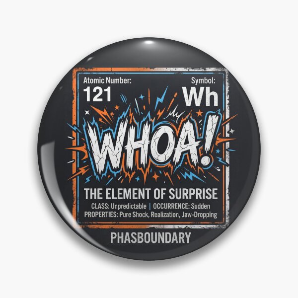 Item preview, Whoa Element Of Surprise Periodic Table Funny Chemistry Joke Science Graphic designed and sold by Phaseboundary.